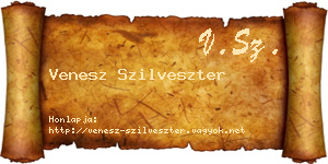 Venesz Szilveszter névjegykártya